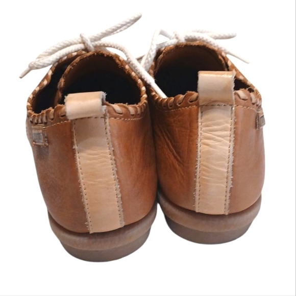 Pikolinos Tan Leather Oxfords Women's Leather Lace Up Flats Size 6 - Picture 7 of 10